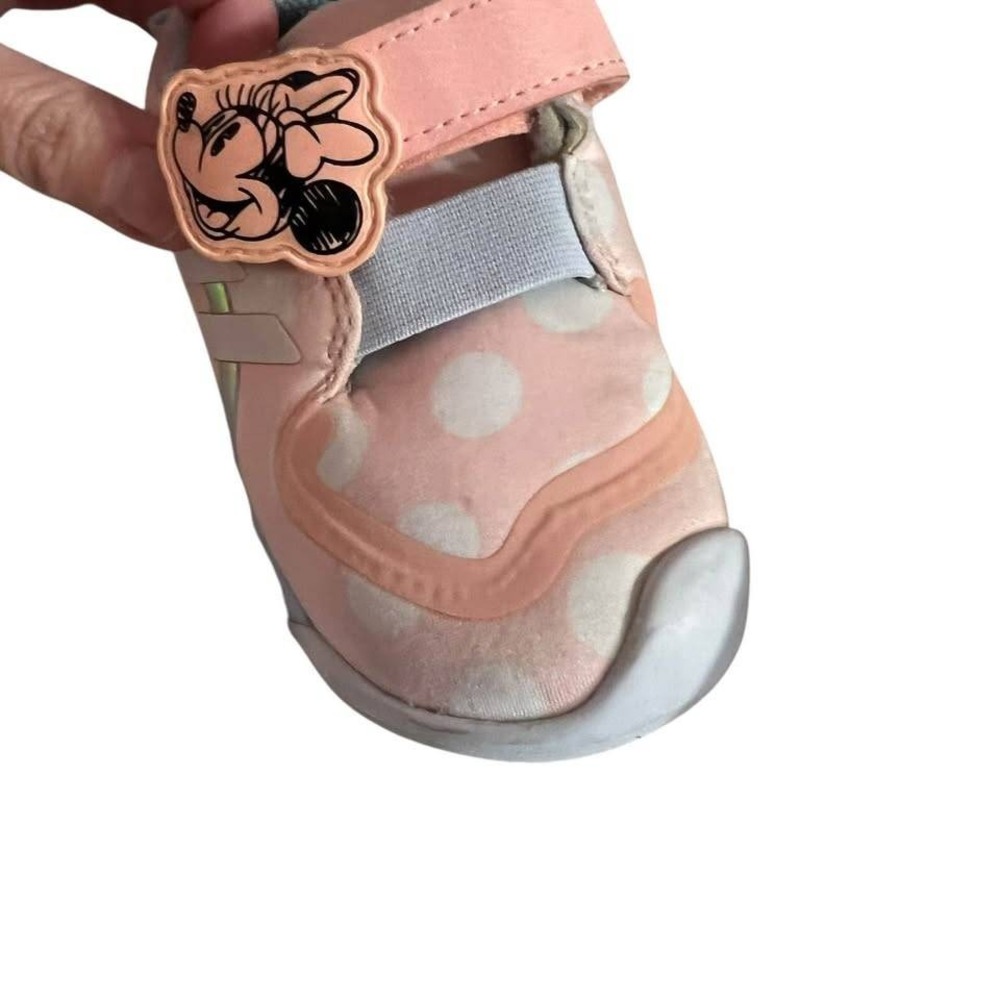 Adidas‎ Minnie Mouse Toddler Shoes 6K Light Pink Peach With No Laces - Picture 2 of 9